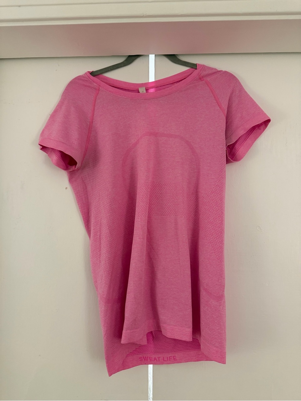 TWO FOR ONE lululemon athletica Swifly Tech Pink and Gray Tee